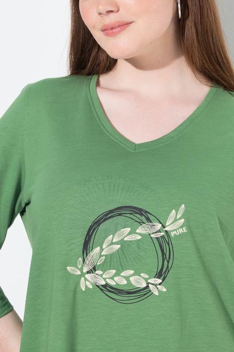 Actual product image Ulla Popken Eco Cotton Embroidered Graphic Tee (42, 44)