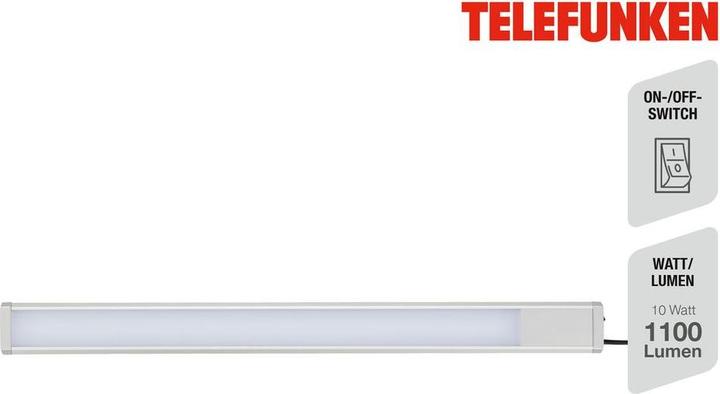 Produktbild Telefunken LED Unterbauleuchte, silberfarbig, 1xLED-Platine/10W (1100 lm)