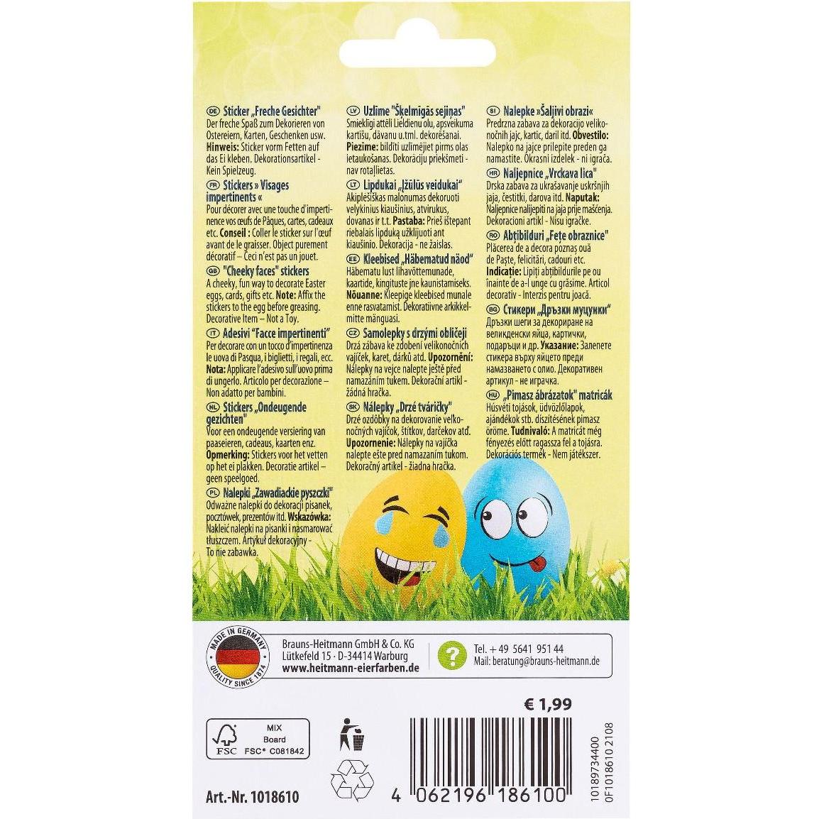 Thumbnail - Magni, Osterdeko, Freche Gesichter (1 x, 15 x 23 cm)