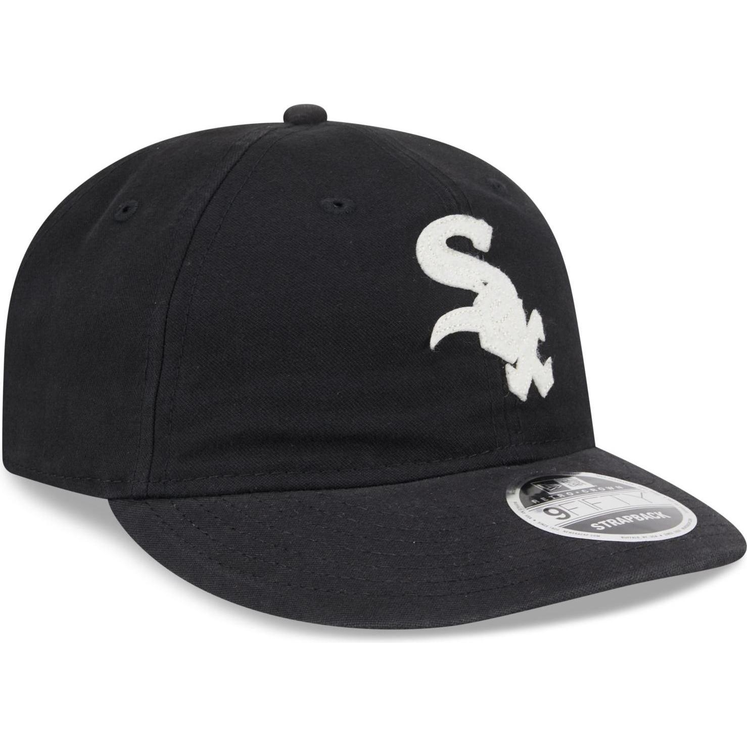 New Era, Herren, Cap, 9Fifty Retro Crown Cap Canvas Felt Chicago White Sox, Schwarz