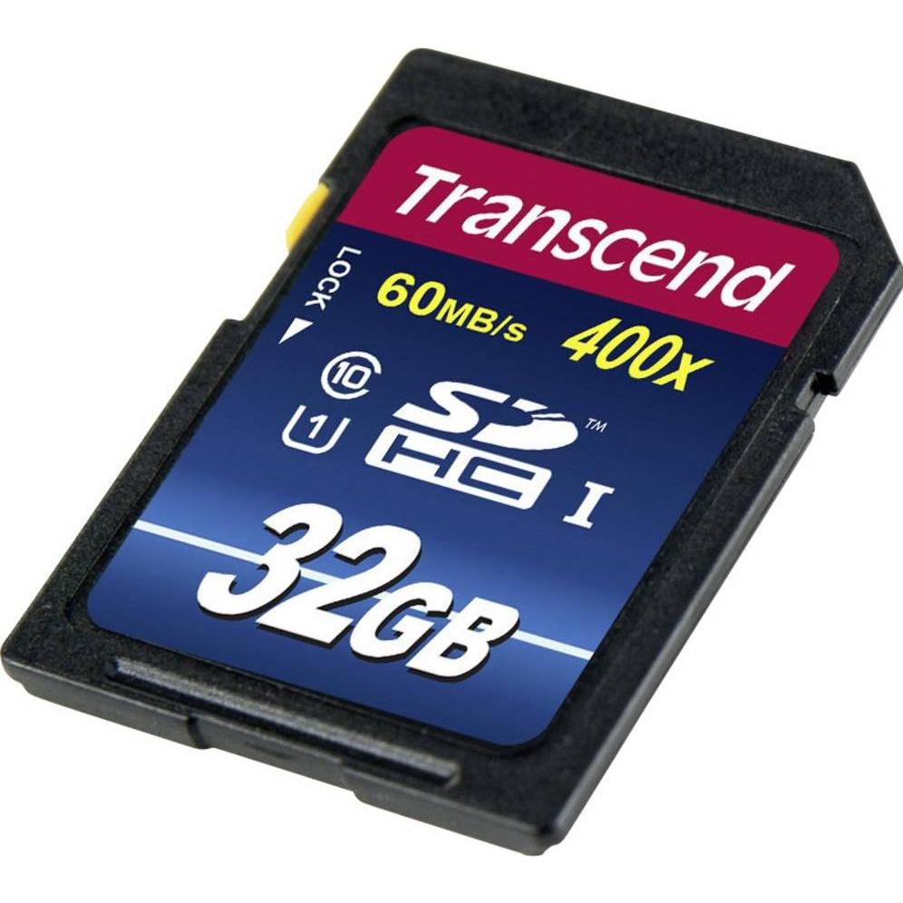 Thumbnail - Transcend Premium 400x (32 GB, SDHC, U1, UHS-I), Speicherkarte, Schwarz