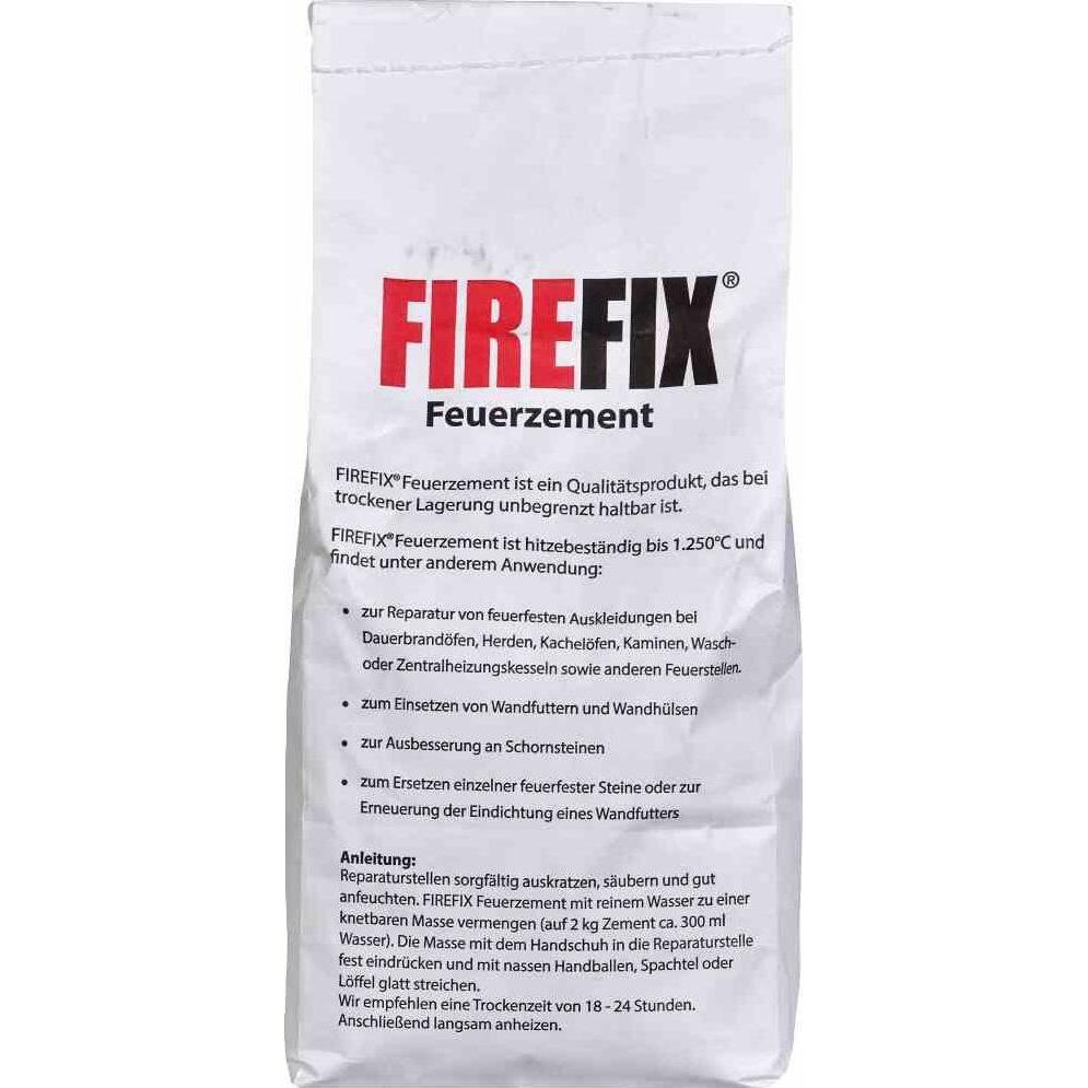 Thumbnail - FireFix, Zubehör Kerzen + Kamin, Feuerzement hitzebeständig bis 1.250 °C, Sackinhalt: 2 kg