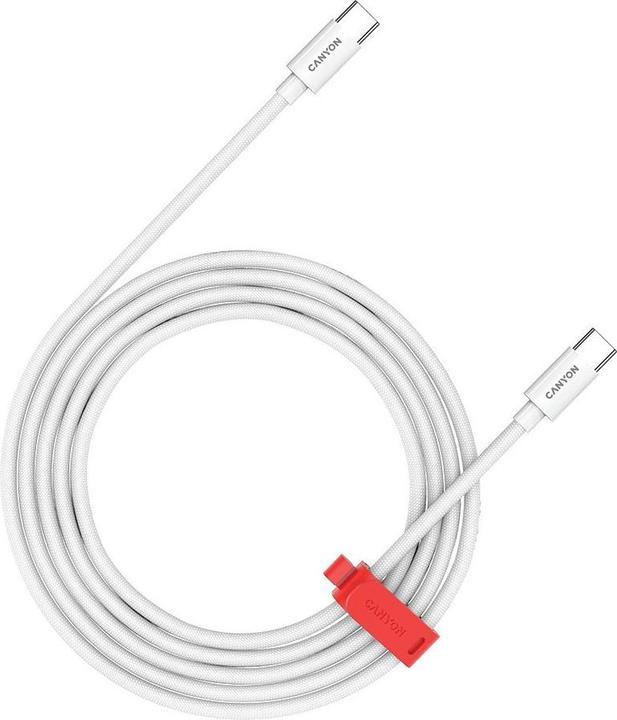 Actual product image Canyon Cable cable CC60AB C-C 60W Braided 2m White (2 m, 60 W)