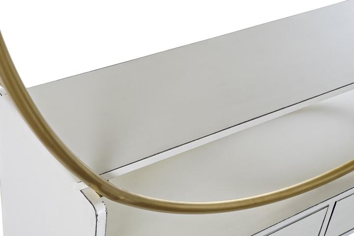 Immagine prodotto DKD Home Decor Shelves 160 x 35 x 180 cm Golden Metal White Poplar (160 x 35 x 180 cm)