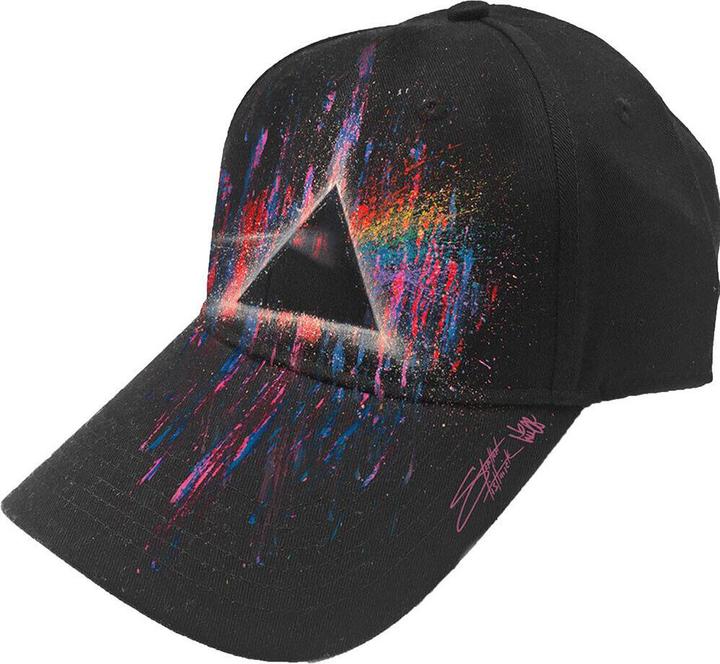 Actual product image Music Brand Unisex Adult Dark Side Of The Moon Paint Splatter Baseball Cap (One size)