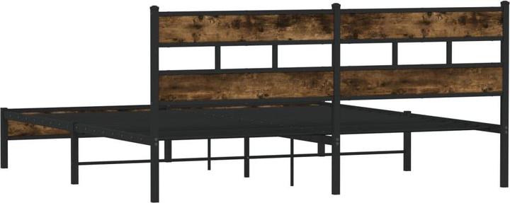 Image du produit VidaXL Lit métallique Cadre de lit Sommier à lattes Lit double sans matelas 180x200cm (180 x 200 cm)