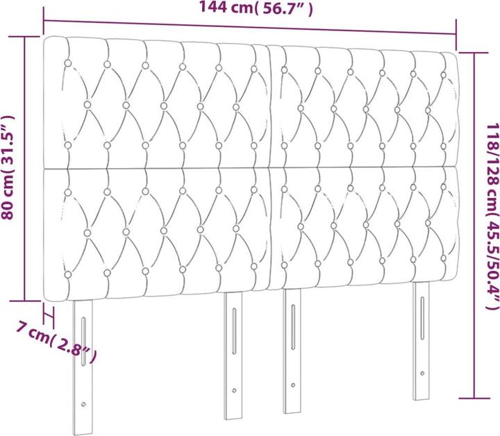 Immagine prodotto vidaXL Naoma (144 x 7 x 128 cm)