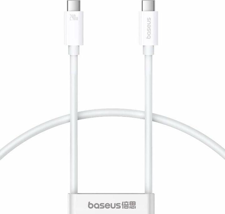 Produktbild Baseus fast Charging Cable Superior 2 USB-C to USB-C 240W, 1,8m (white) (1.80 m, 240 W)