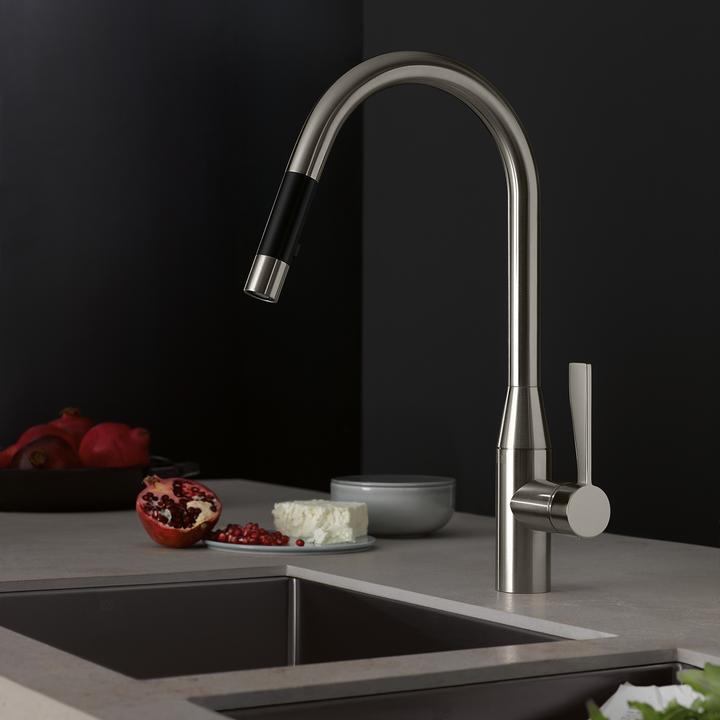 Actual product image Dornbracht Kitchen - Sync sink faucet, with pull-down with shower function, swivel, projection 240mm