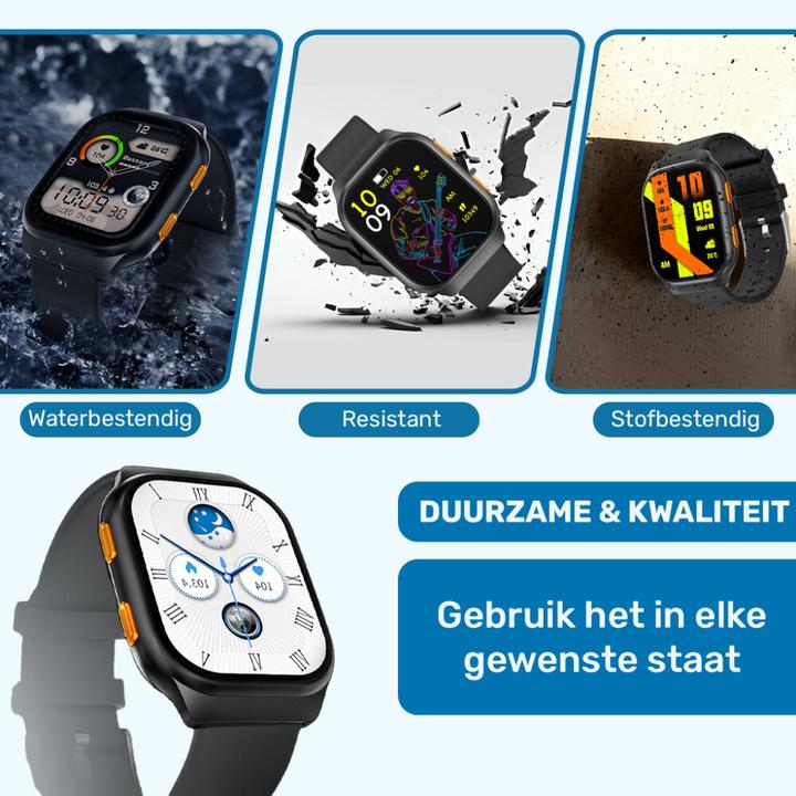 Actual product image Ishiva UFUZON Smartwatch Herren/Damen - Schwarz