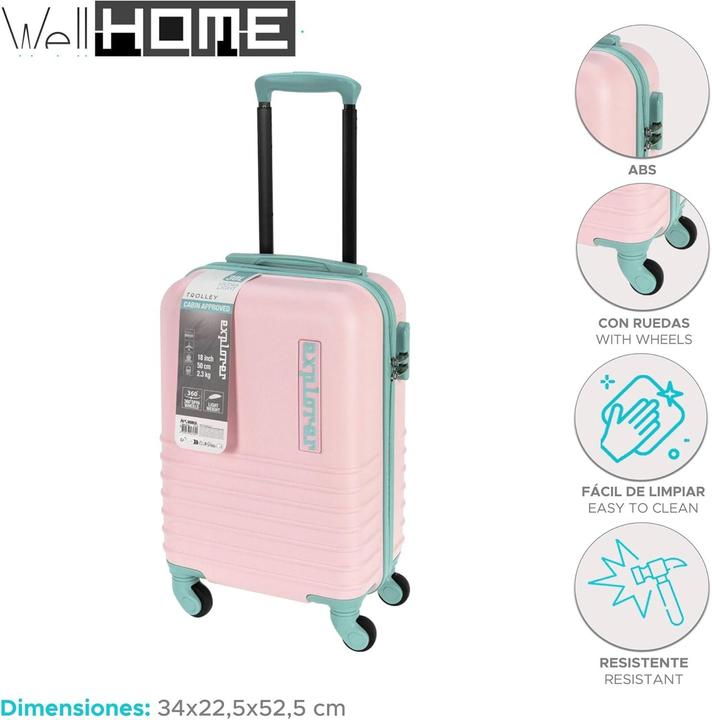 Produktbild Well Home Explorer Pink Mint ABS Koffer