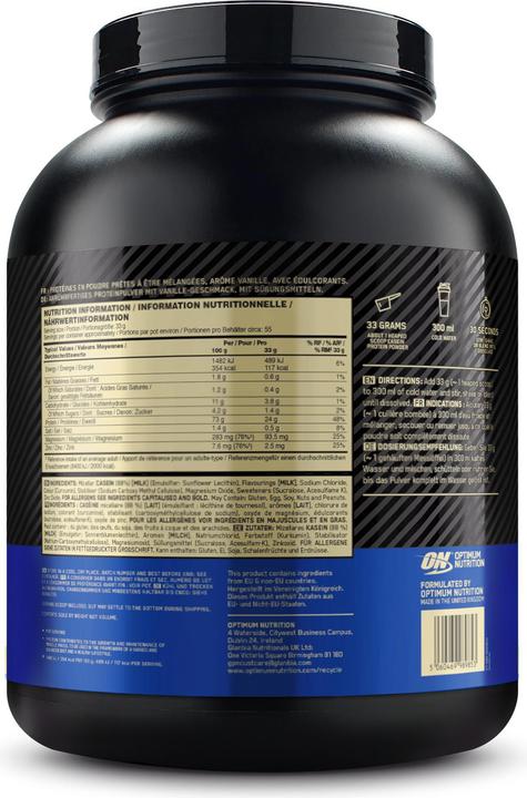 Immagine prodotto Optimum Nutrition Gold Standard 100% Caseina (Vaniglia, 1 pz., 1820 g)
