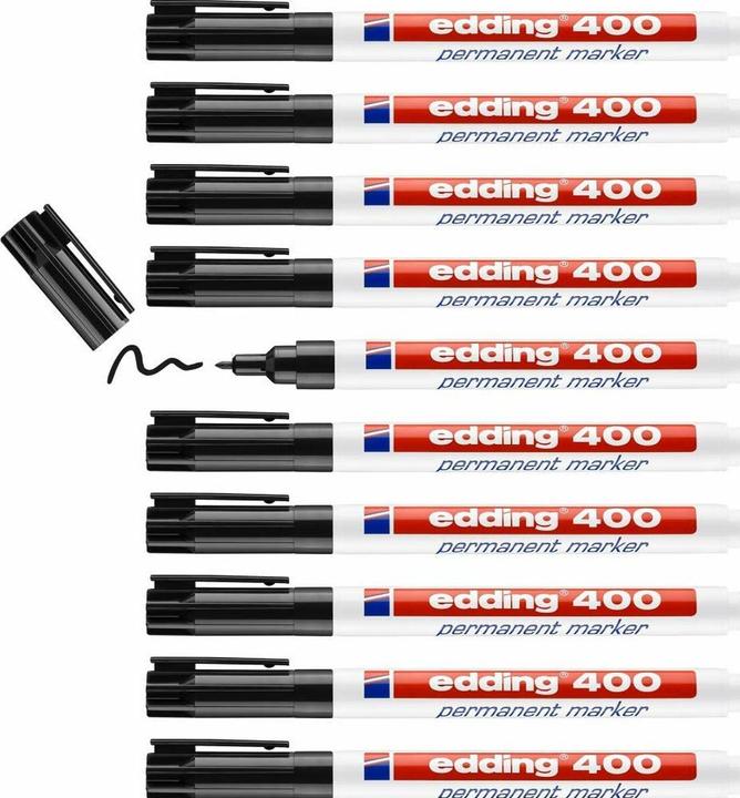 Produktbild Edding Permanent Marker 400 (Schwarz, 1 mm, 10 x)