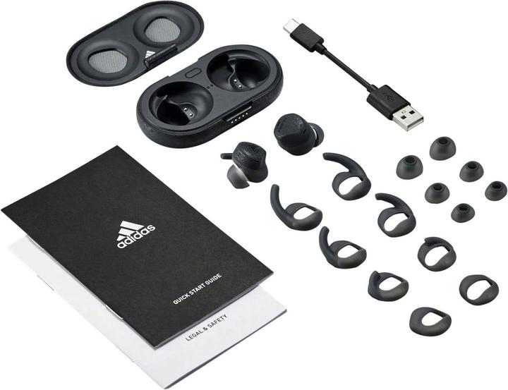 Produktbild adidas In-Ear Kopfhörer FWD-02 SPORT dunkelgrau (keine Geräuschunterdrückung, 25 h, Kabellos)