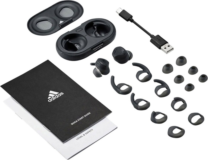 Produktbild adidas In-Ear Kopfhörer FWD-02 SPORT dunkelgrau (keine Geräuschunterdrückung, 25 h, Kabellos)