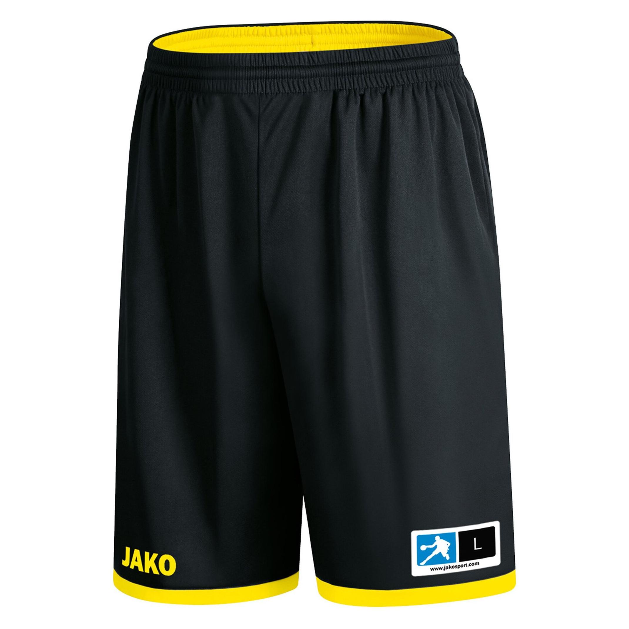 Jako, Herren, Sporthose, Wendeshort Change 2.0 (Xl), Mehrfarbig, Schwarz, Gelb