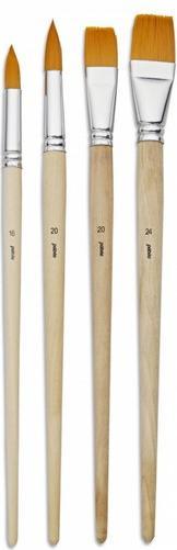 Produktbild Pebeo 4 Flache + runde Poly-ML-Pinsel
