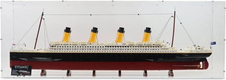 Actual product image iDisplayit Acrylic display for LEGO® 10294 Titanic (with white base)