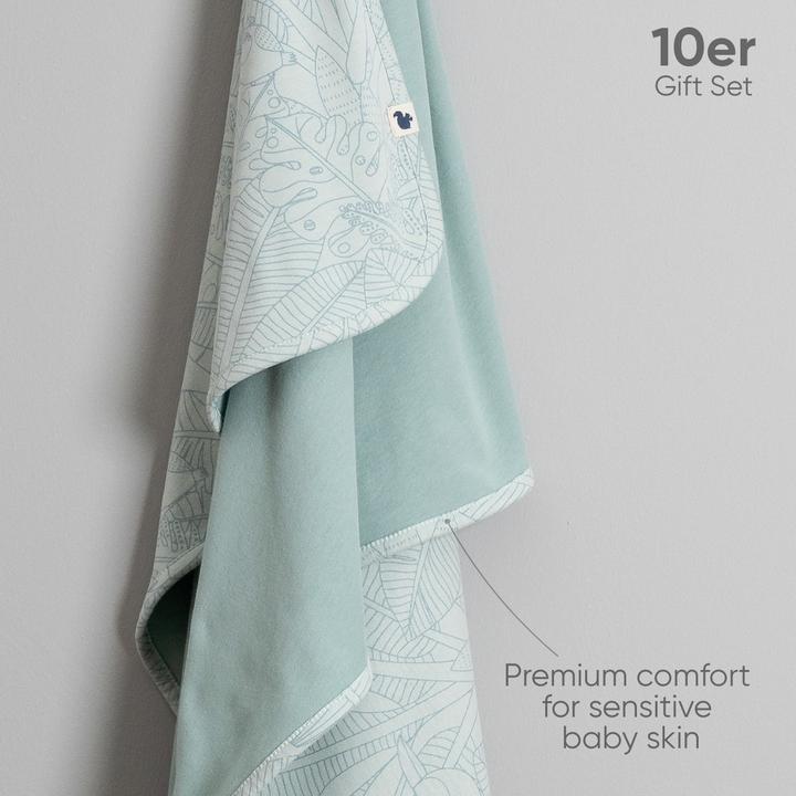 Produktbild TotsTale Premium 10-teiliges Geschenkset aus Bio-Baumwolle – Erstausstattung für Neugeborene (50, 56, 62, 68)