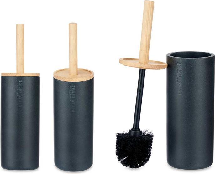 Immagine prodotto Berilo portascopino in resina alta con coperchio in bambù