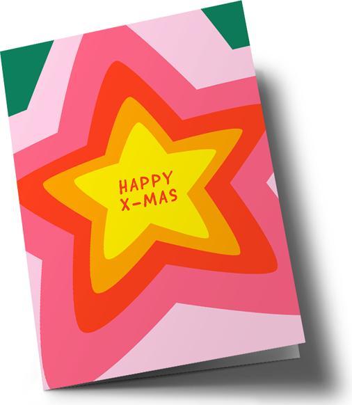 Nobis design Karte Happy X-mas Doppelkarte, C6