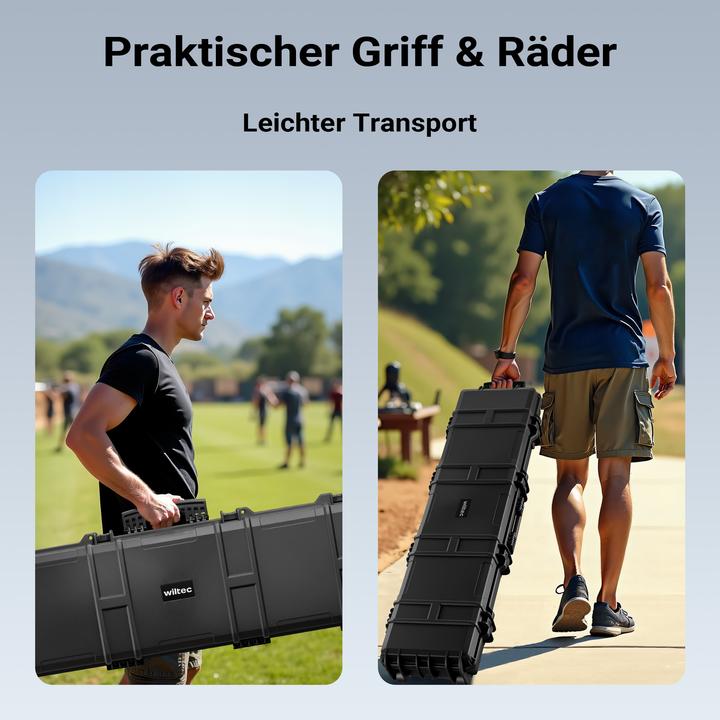 Produktbild Wiltec Waffenkoffer 137,8x38,3x17,5cm Langwaffen Gewehrkoffer Koffer Gewehr