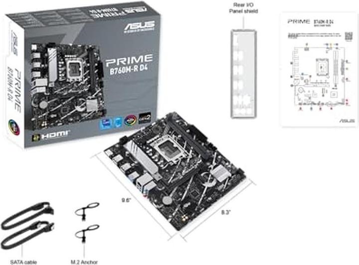 Produktbild ASUS PRO B760M-R (LGA 1700, Intel B760, mATX)