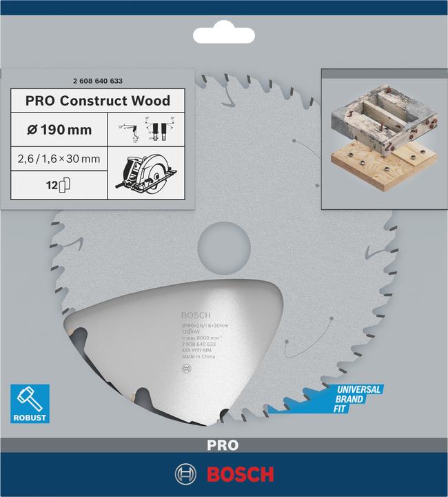 Productafbeelding Bosch Professional Zubehör Cirkelzaagblad Hout construeren