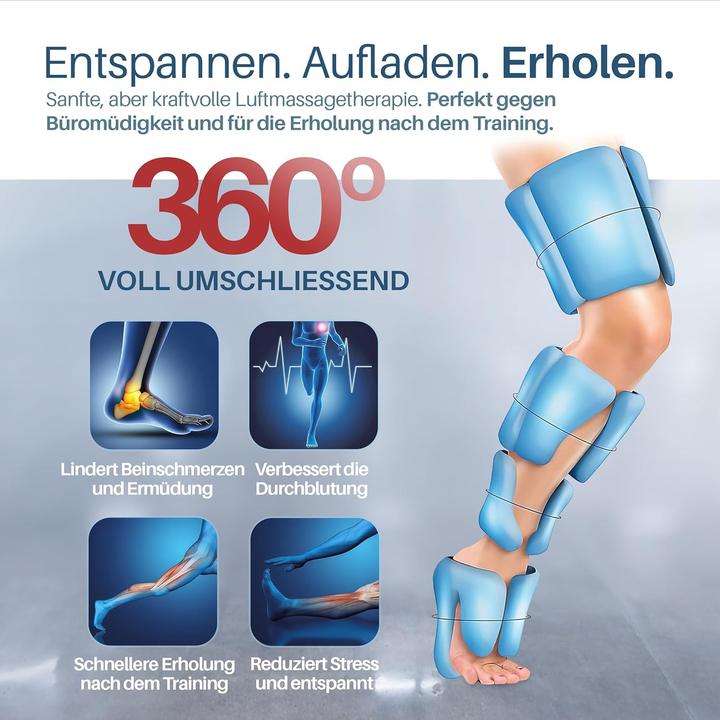 Produktbild Portentum Beinstimulatoren mit einstellbarer Wärme und Vibration, 5 Kompressionsstufen, Fernbedienung