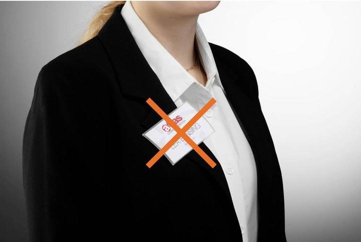 Actual product image Durable Name badges Click Fold with magnet twist-proof