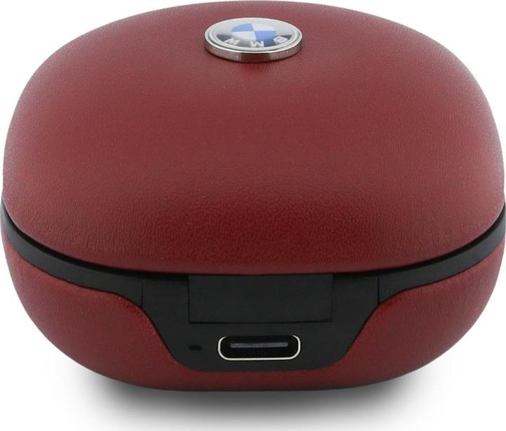 Actual product image BMW Headphones Bluetooth TWS Leather Metal Logo ENC red (Wireless)