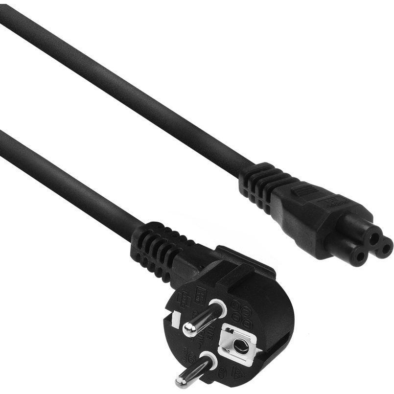 ACT Powercord mains connector CEE7/7 male (angled) - C5 black 2 m (2 m), Stromkabel