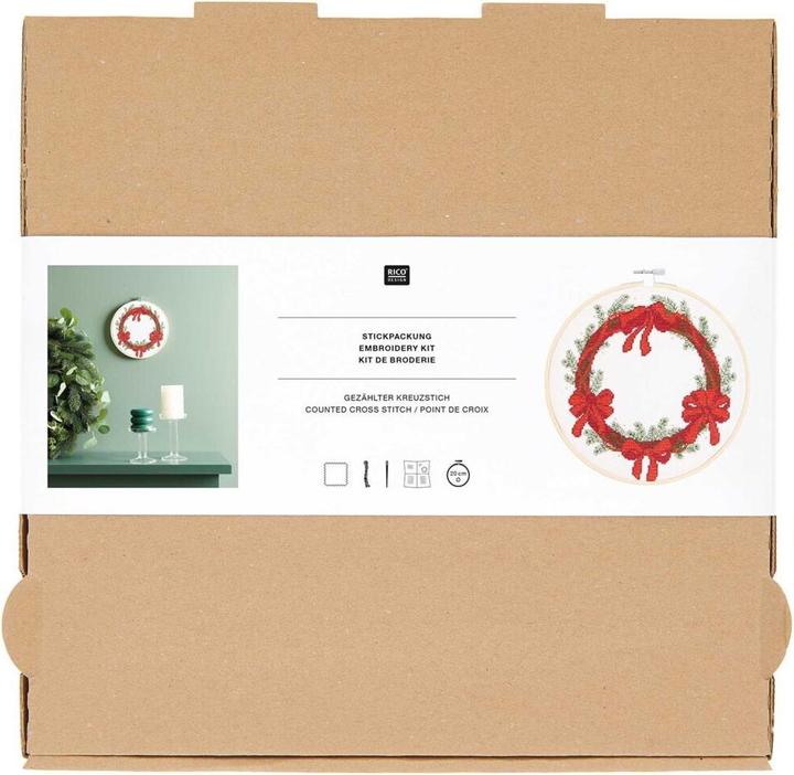 Actual product image Rico Design Cross stitch, picture wreath.100378