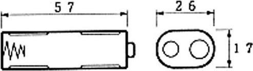 Produktbild Velleman Batteriehalter Für 2 x Aa-Batterien (Mit Druckknopfanschlüssen)