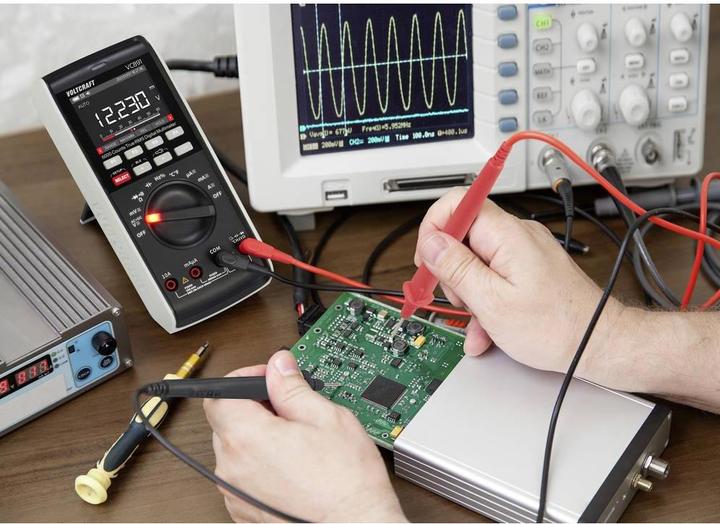Actual product image Voltcraft VC891 Hand-held multimeter calibrated (ISO) digital data logger CAT III 100 (CAT III 1000V, CAT IV 600V)