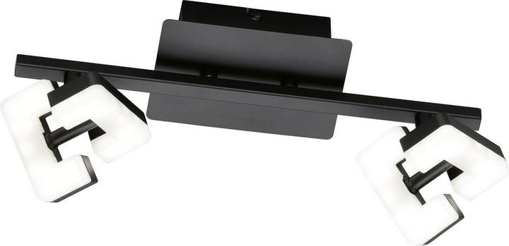 Actual product image Fischer & Honsel Honsel Ray LED ceiling light 2-fold 8.4W warm white sand black 21399