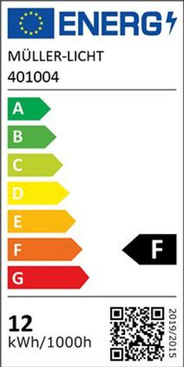 Label énergétique Müller Licht Ampoule LED E27 12W E27 1055lm 2700K opale (E27, 1055 lm, 1x)