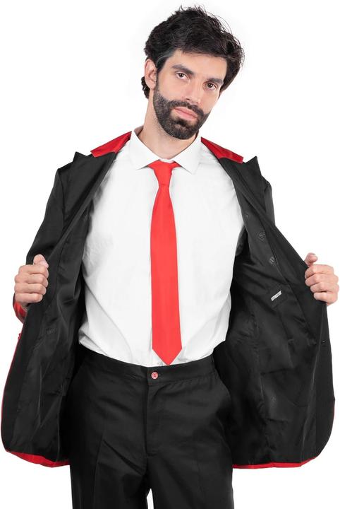 Actual product image OppoSuits Devil Suit, Black Devil Demon Party Costume (S)