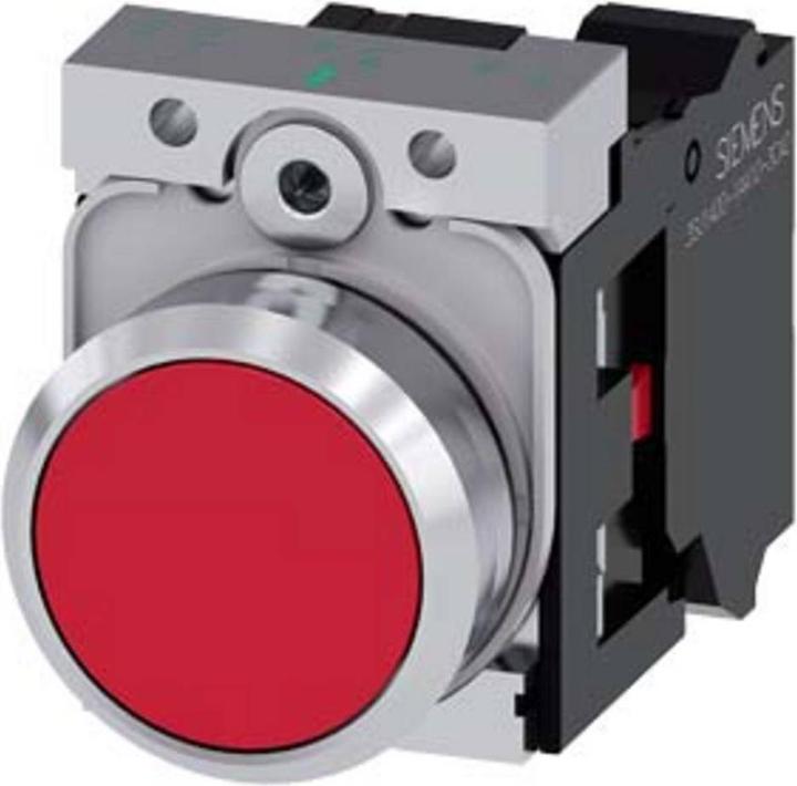 Actual product image Siemens Pushbutton 1f rt rnd Ř22mm 1Ö 3SU1150-0AB20-3CA0