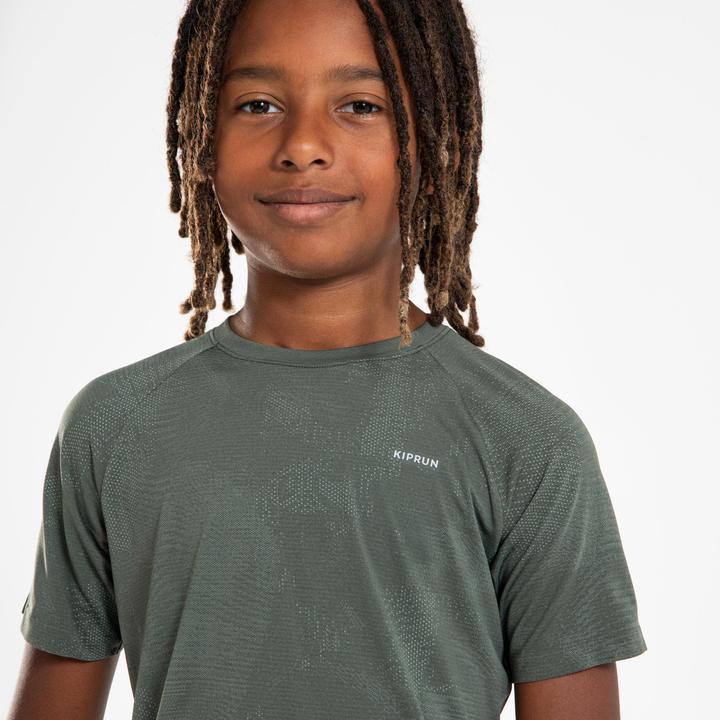 Produktbild Kiprun Laufshirt kurzarm Kinder nahtlos - TS Light 900 khaki (140)