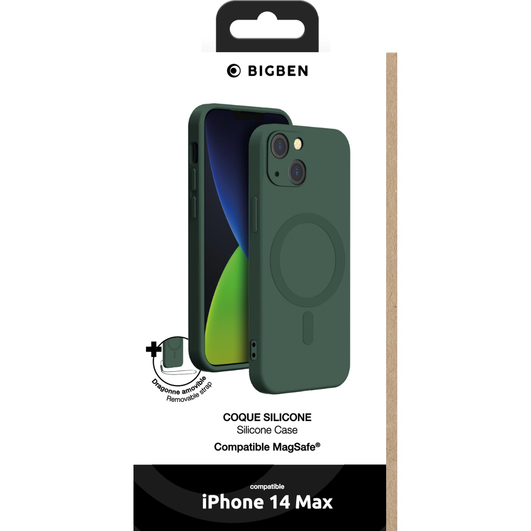 Thumbnail - Bigben Silicone MagSafe (Apple iPhone 14 Plus), Smartphone Hülle, Grün
