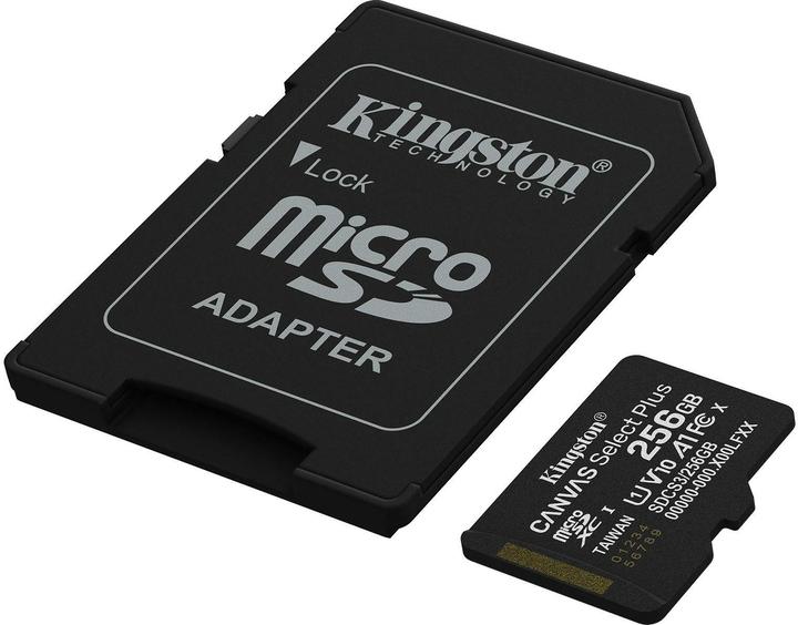 Produktbild Kingston Canvas Select Plus microSDXC 256GB Gen3 (256 GB, microSDXC, U1, UHS-I)