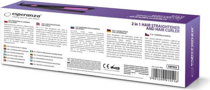 Actual product image Esperanza Hair straightener (Straightening iron)