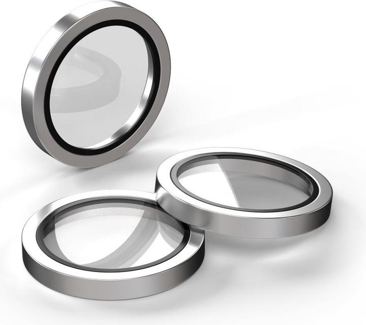 Actual product image Etteri camera lens protector for iPhone 15 Pro / 15 Pro Max titanium grey (3 pcs., Apple iPhone 15 Pro, Apple iPhone 15 Pro Max)