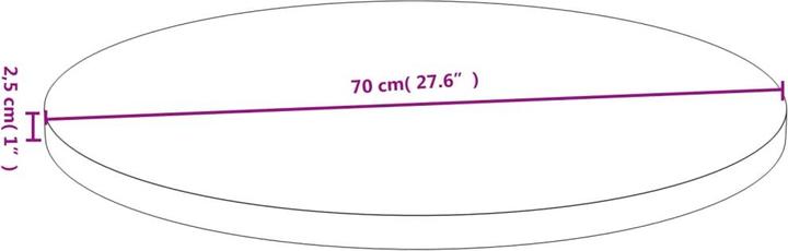 Produktbild vidaXL Douglas (70 x 2,5 cm)