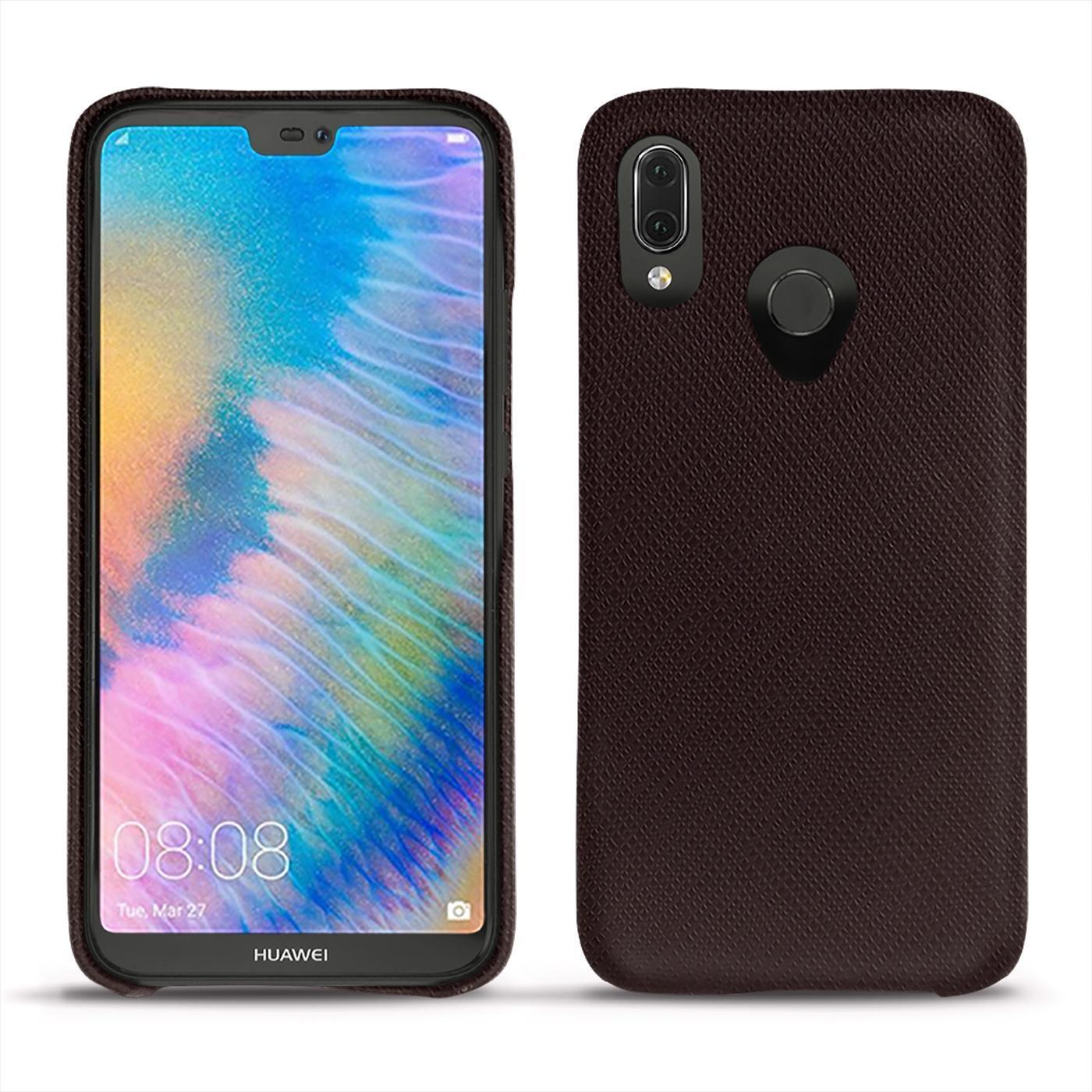 Noreve Lederschutzhülle (Huawei P20 Lite), Smartphone Hülle, Braun