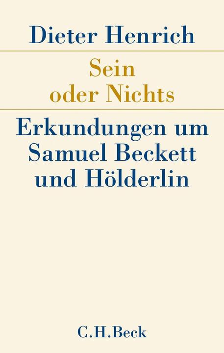 Produktbild Sein oder Nichts (Deutsch, Dieter Henrich, 2016)