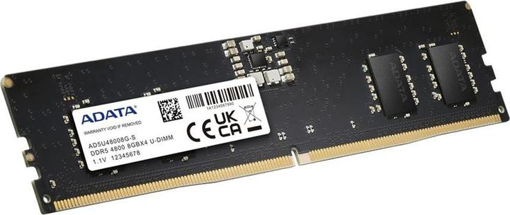 Image du produit Adata Premier DDR5-4800, CL40, On-Die ECC - 8 Go, noir, bulk (1 x 8GB, 4800 MHz, RAM DDR5, DIMM)