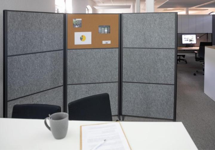 Immagine prodotto Maul Parete divisoria acustica MAULcocoon 9601089 grigio scuro 100,0 x 182,0 cm (100 x 182 cm)