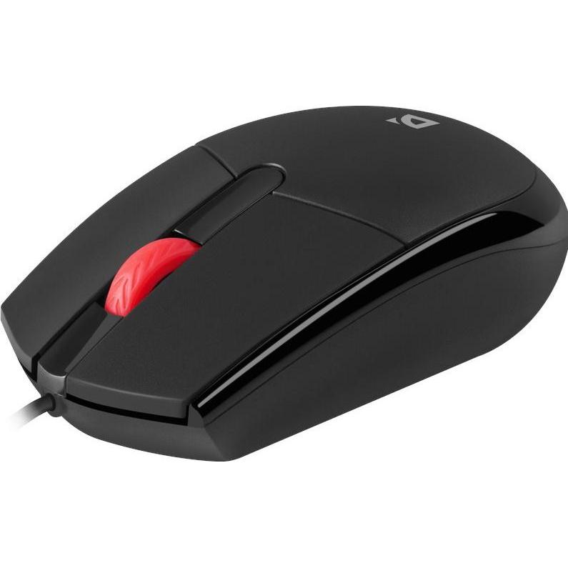 Defender Maus Kabelgebundene Maus DELTA MM-523 1000 dpi klicklos, leise (Kabelgebunden), Maus, Schwarz